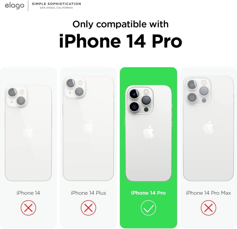 Elago Dual for iPhone 14 Pro Case Cover with Hybrid Technology - White